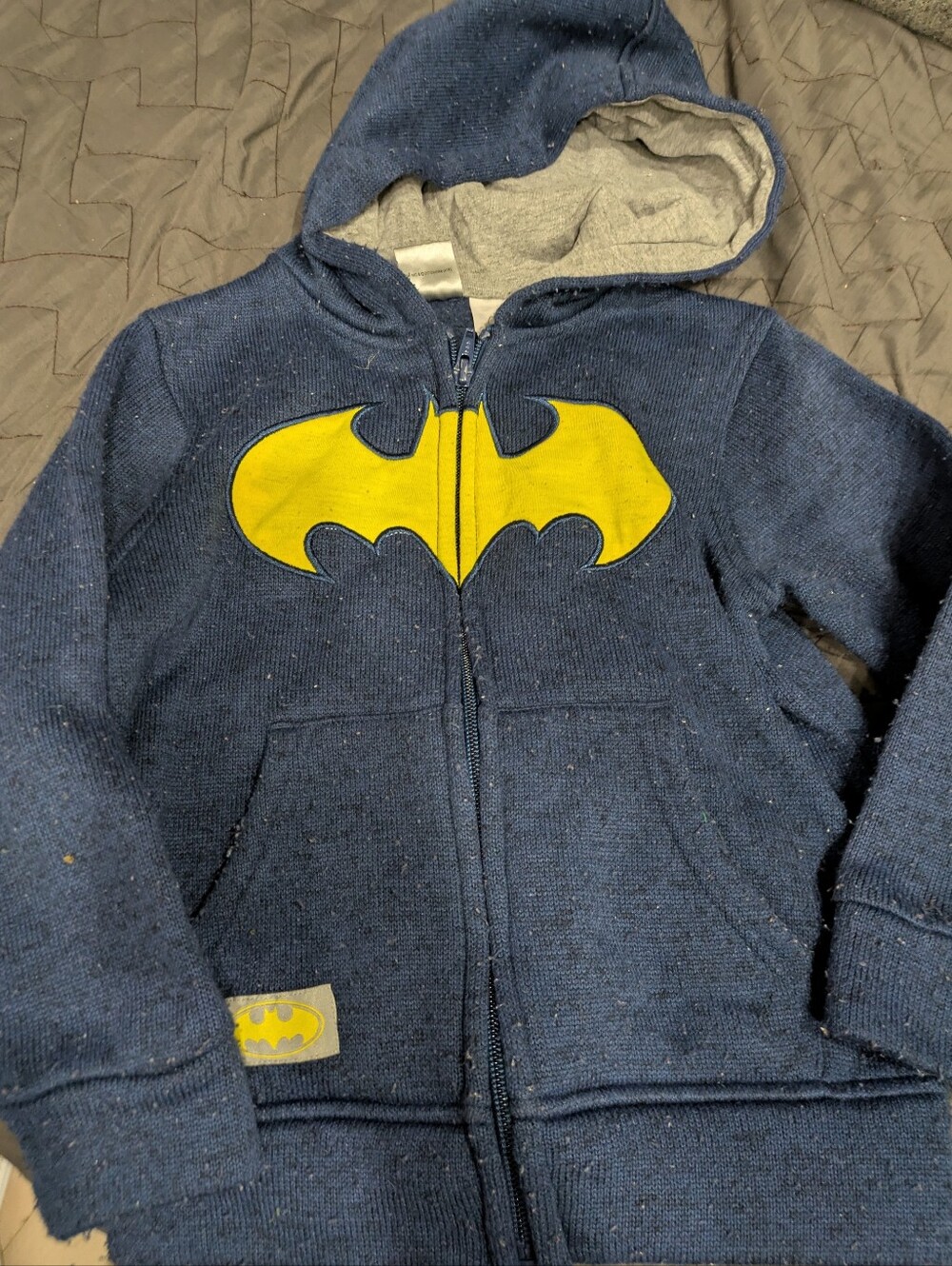 👉10/10$ Boys Navy Blue Batman Logo Zip Hoodie